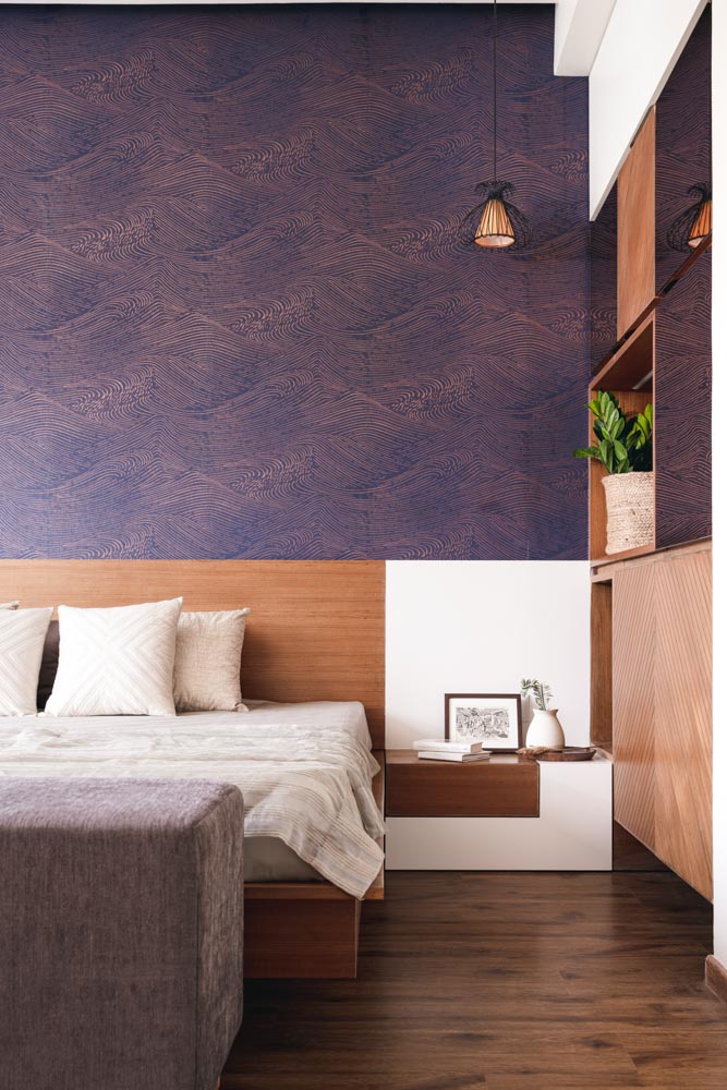 Wallpaper designs from nilaya for bedroom interior design - Beautiful Homes