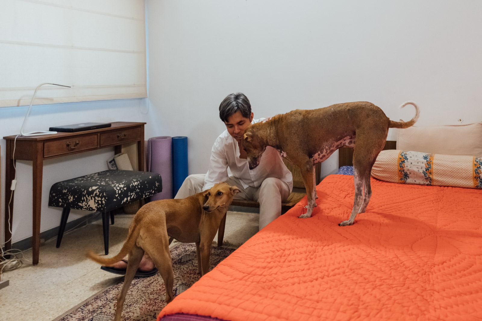Designer Aratrik Dev Varman with his Pet Dogs – Beautiful Homes