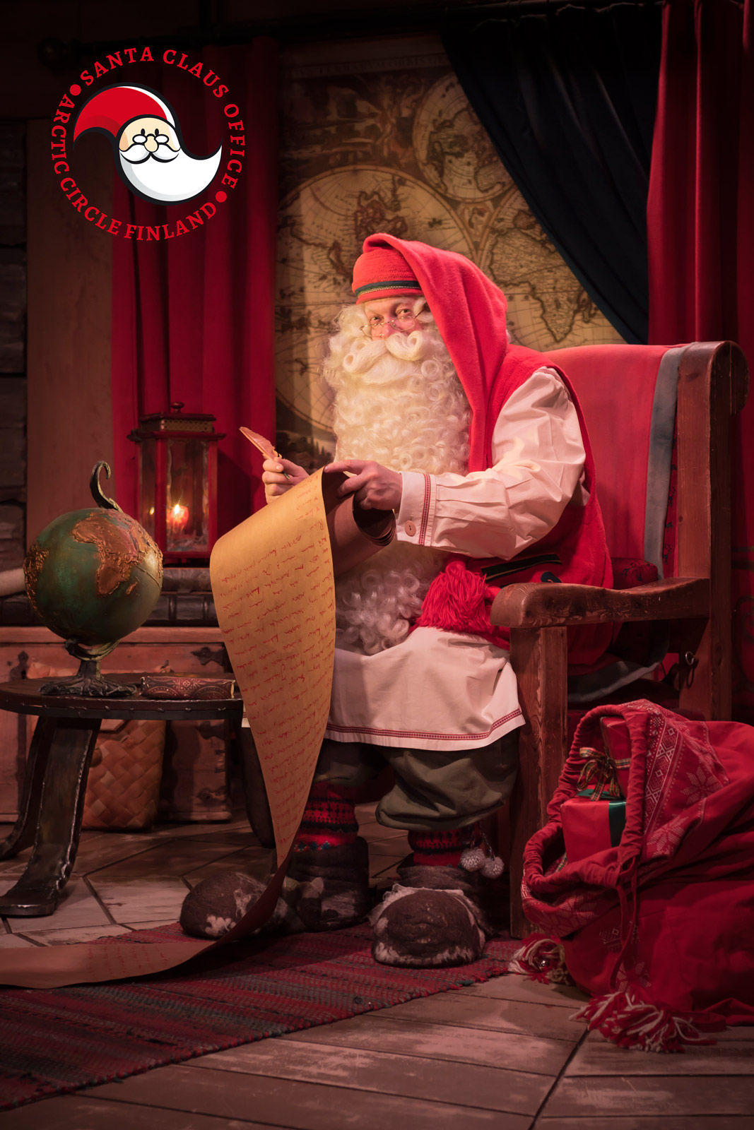 Santa in his Wooden Log-cabin - Beautiful Homes