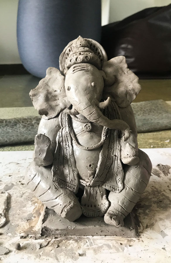 Idol's head, crown and other parts added to the idol - Beautiful Homes