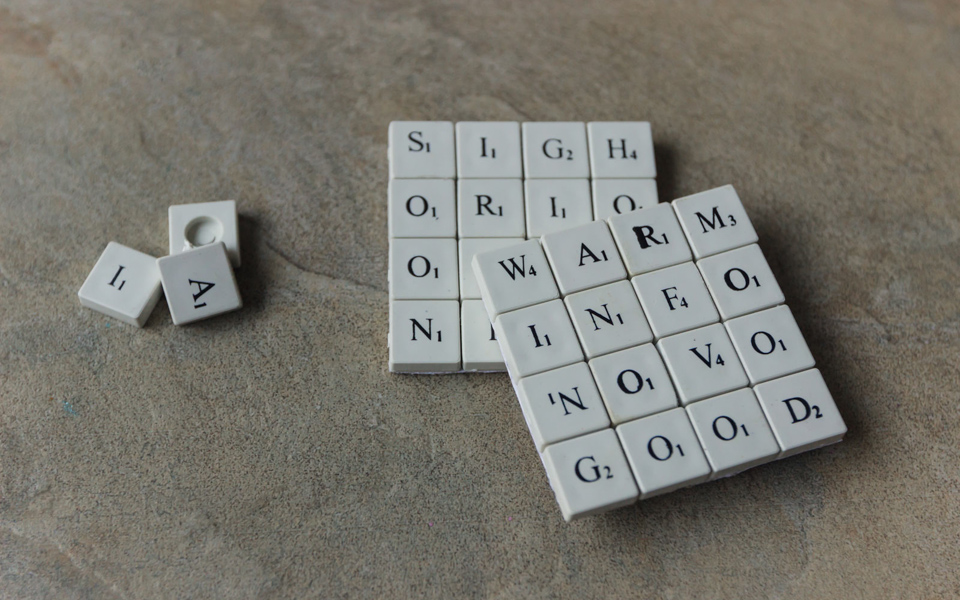 Make your own Scrabble coaster home décor ideas - Beautiful Homes