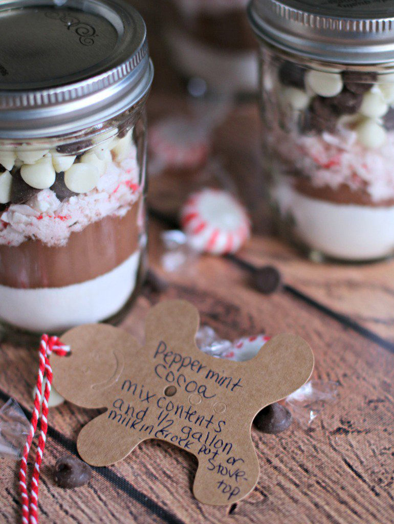 Hot Cocoa Jars with Handwritten Notes - Beautiful Homes