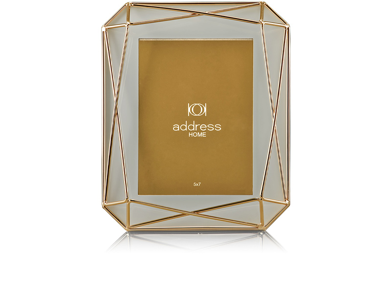 Gold Rectangle Photo Frame for Side Table - Beautiful Homes