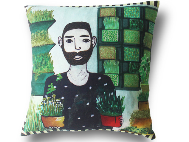 Fresh Farm Green Crafted Cushion Cover - Beautiful Homes
