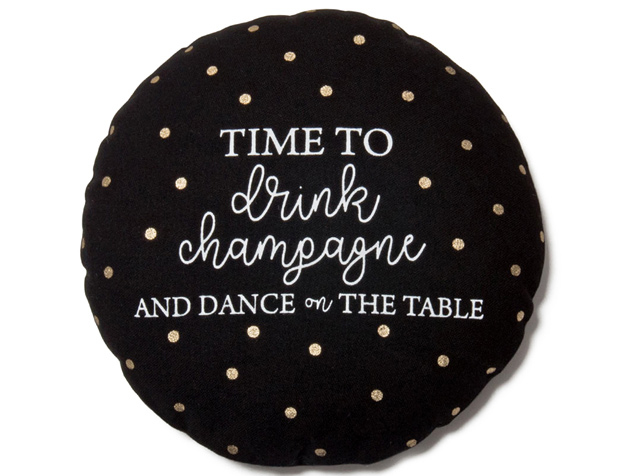 Time to Drink Champagne black Cushion Cover - Beautiful Homes