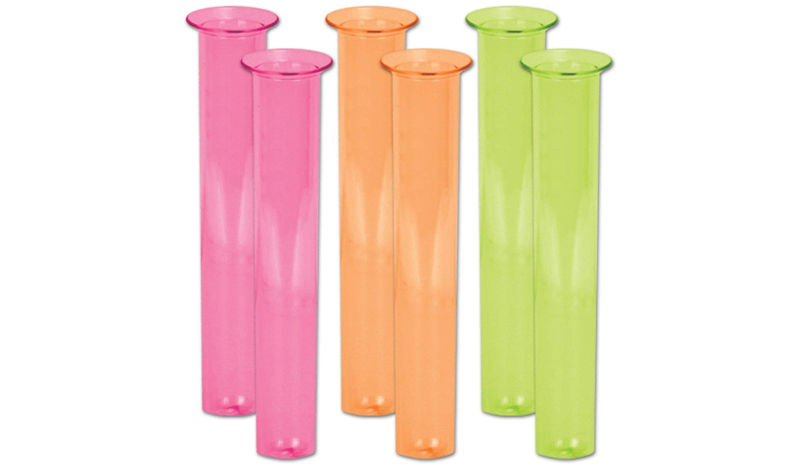 Orange Neon Test Tube Shot Glasses - Beautiful Homes