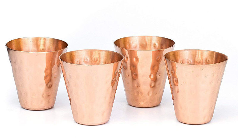Prisha India Craft Copper Shot Glass - Beautiful Homes
