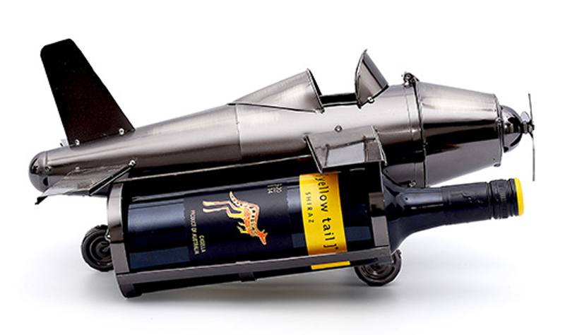 Metallic Plain Wine Holder - Beautiful Homes