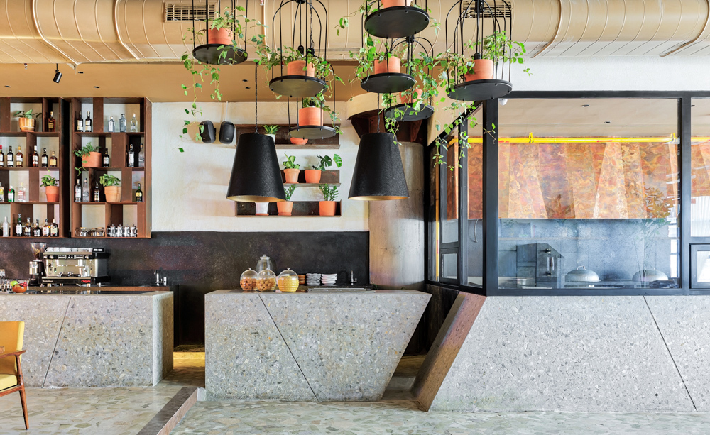 the bar counter at the new restaurant in Mumbai