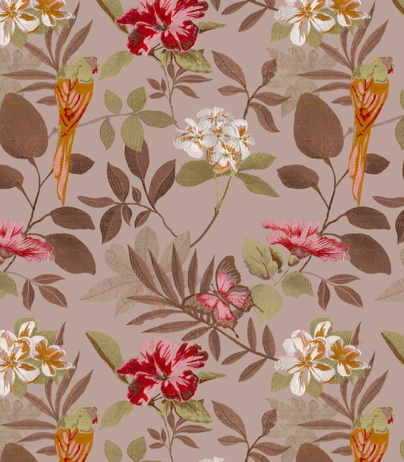 Tropical Raspberry Wallpaper from Sarita Handa - Beautiful Homes