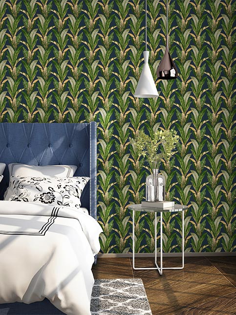Tropical paradise wallpaper design for bedroom - Beautiful Homes