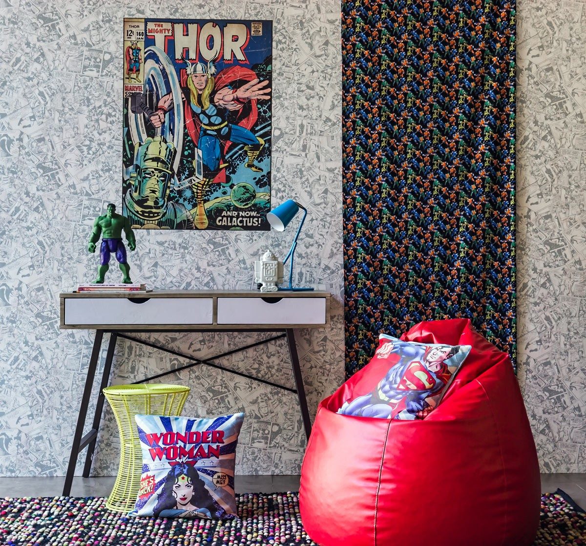 comic book obsession into the interior spaces