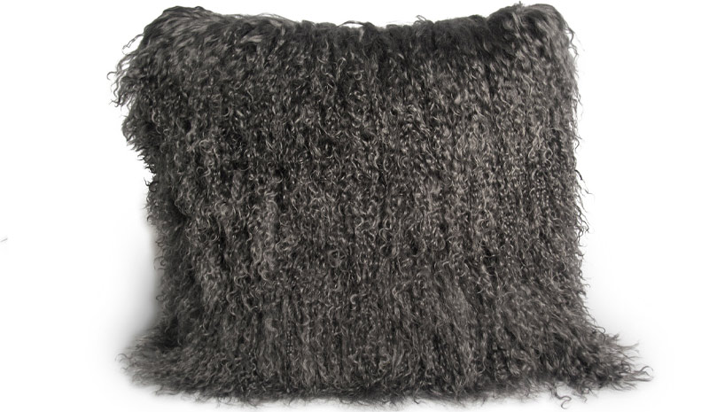 Grey Lamb Fur Cushion – Beautiful Homes