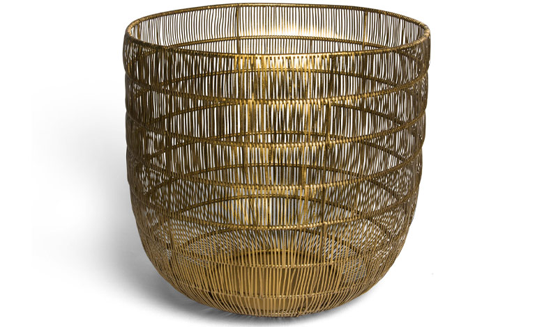 Large Shining Wire Basket – Beautiful Homes