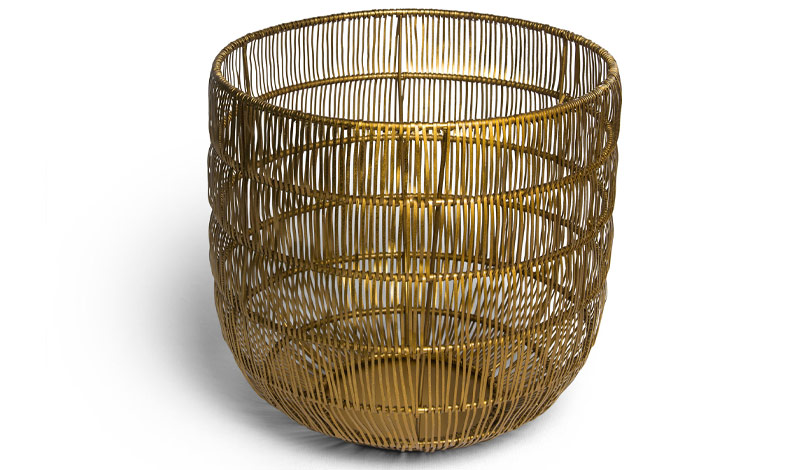 Small Shining Wire Basket – Beautiful Homes