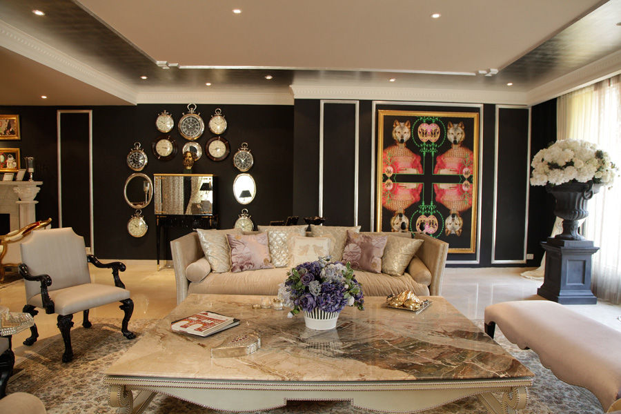 A Bold, Dramatic and the Colourful Living Room - Beautiful Homes