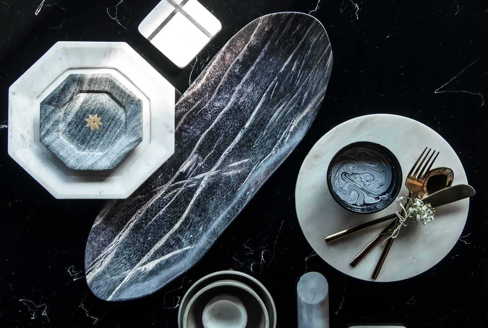 Table Décor with Marble – Beautiful Homes