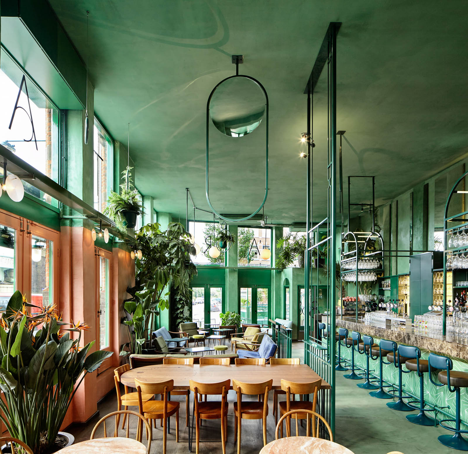 The Jungle-themed Interiors at the Jungle-inspired Bar in Amsterdam - Beautiful Homes
