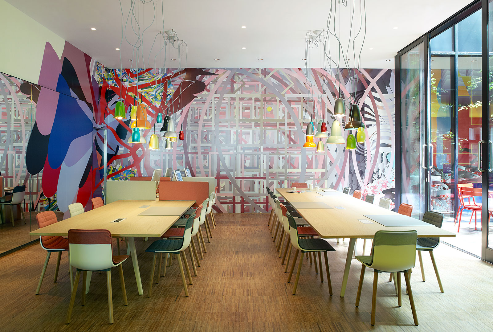 One of the many public areas for guests to work, read or hang out at the citizenM hotel in London - Beautiful Homes