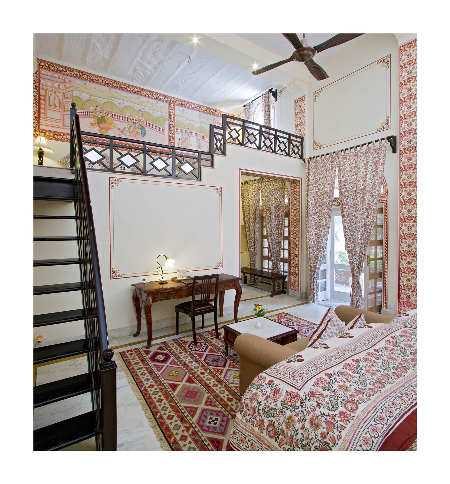 Sitting area  of the Garden view Suite Room, Rohet Garh, Jodhpur - Beautiful Homes
