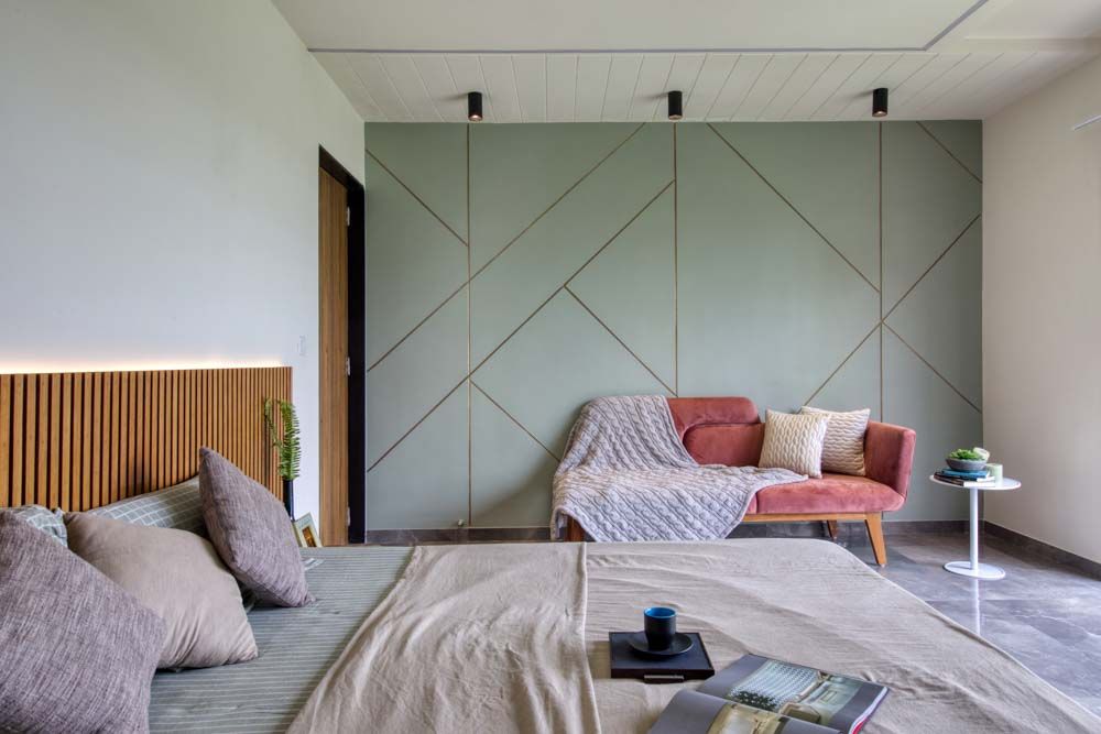 Pastel colour bedroom wall