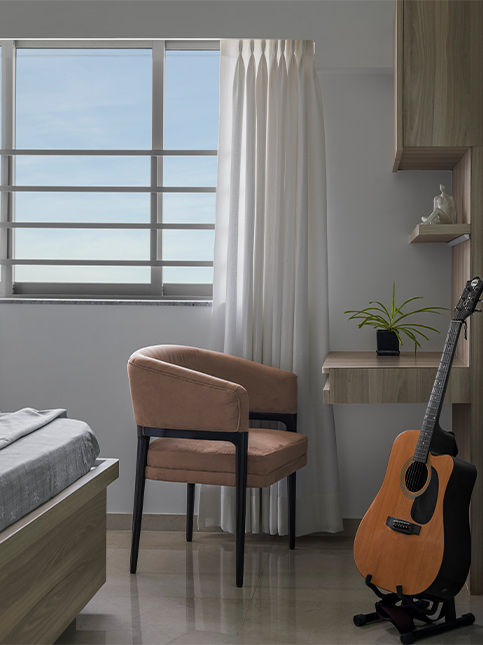 Study area near bedroom window