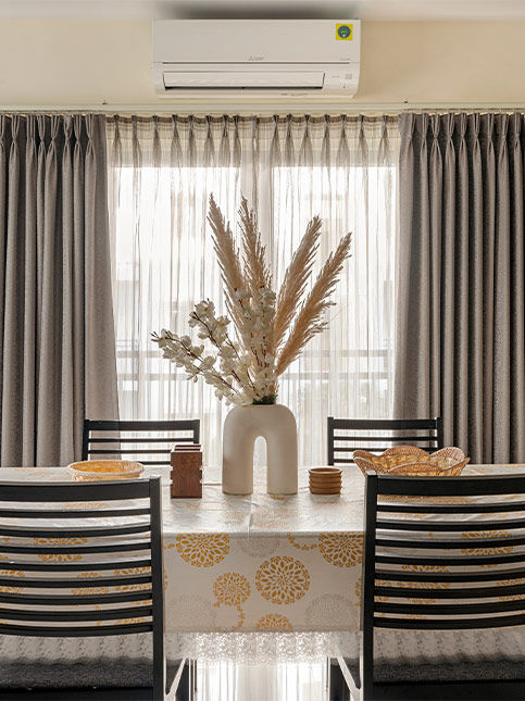 A four-six-seater dining table