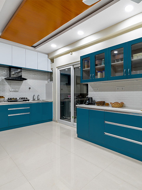 White and Blue kitchen