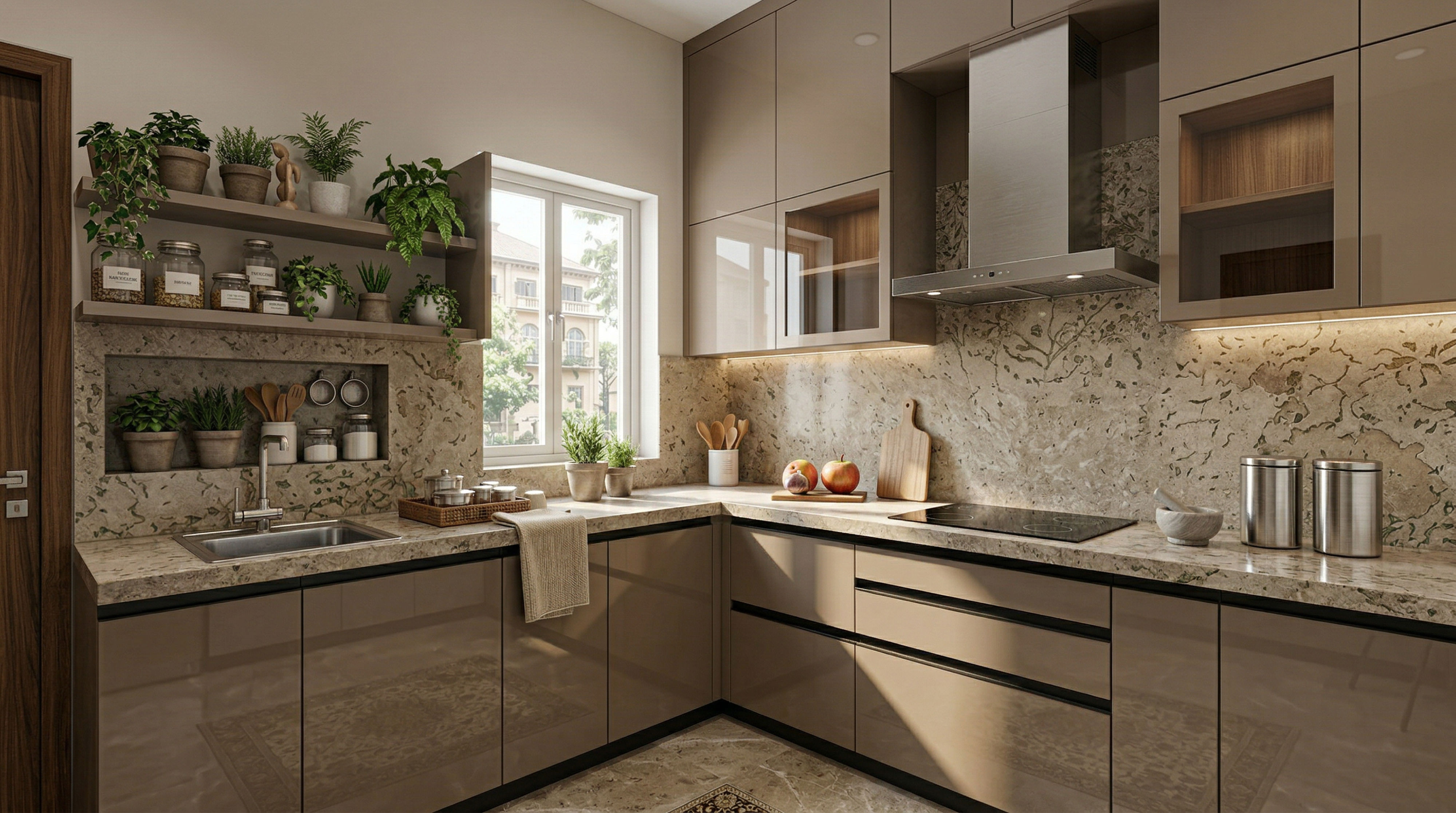 Earthy Brown Solid Gloss Acrishine