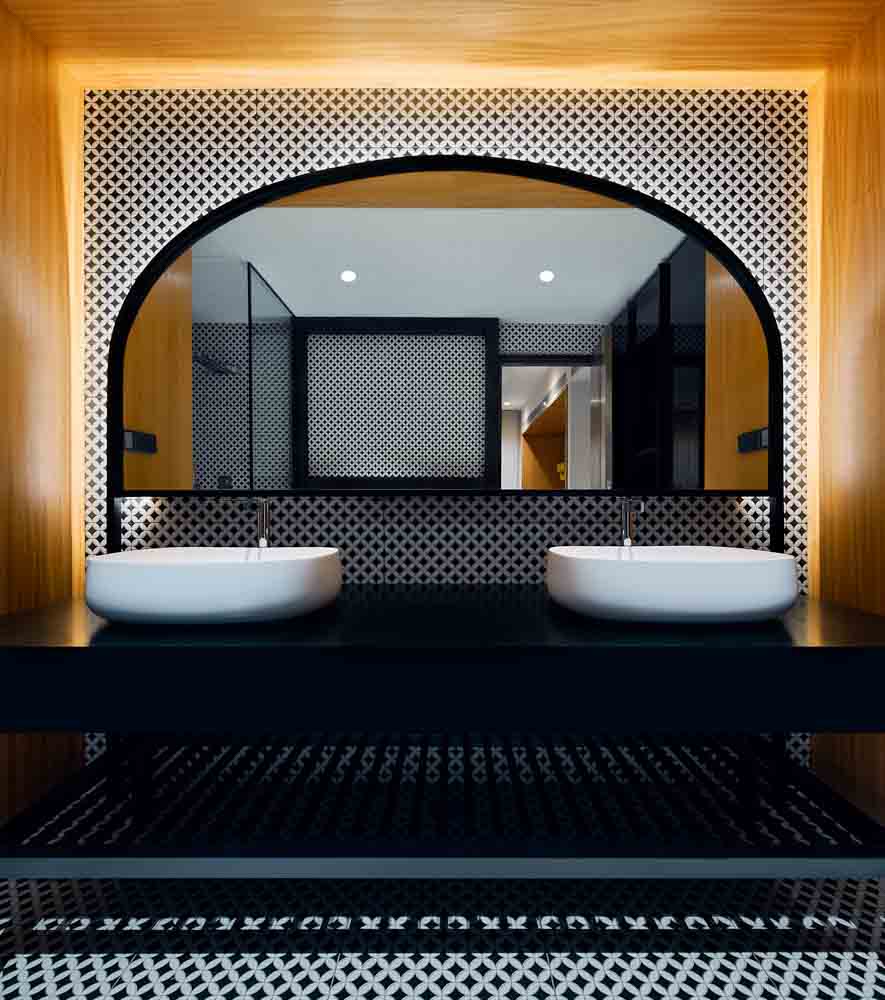 Wood & architectural fittings bathroom tiles design ideas - Beautiful Homes