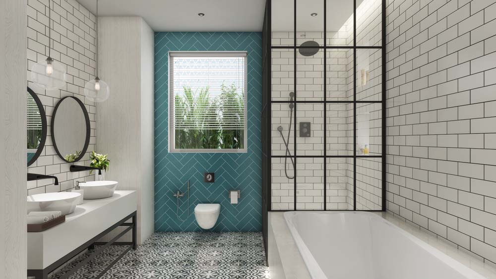 Bathroom interior design colours for pop art - Beautiful Homes