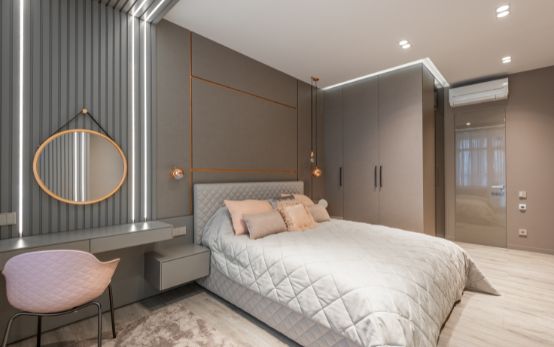 Luxury master bedroom with grey colour - Beautiful Homes
