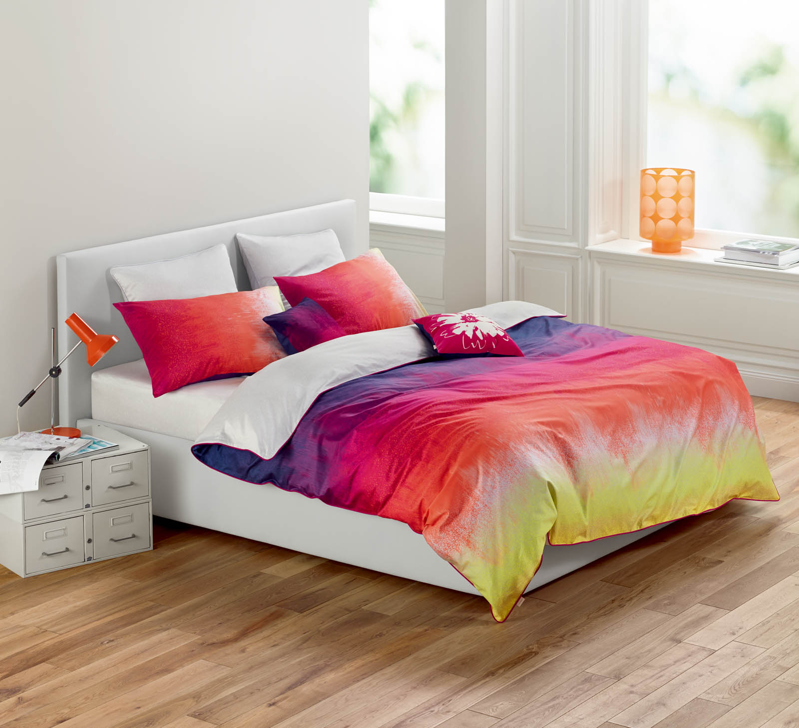 The Espirit Cotton 400 Tc Cotton Duvet Cover Orange and Yellow Bedroom Blanket Design - Beautiful Homes