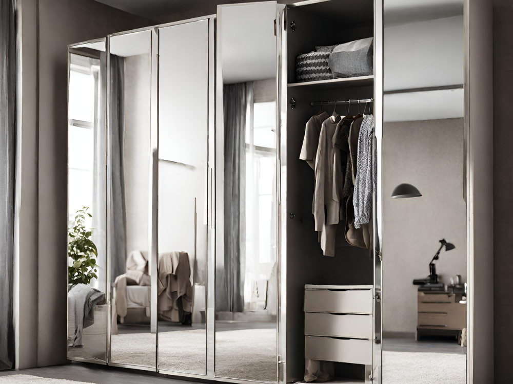 Simple Mirror Wardrobe Design - Beautiful Homes