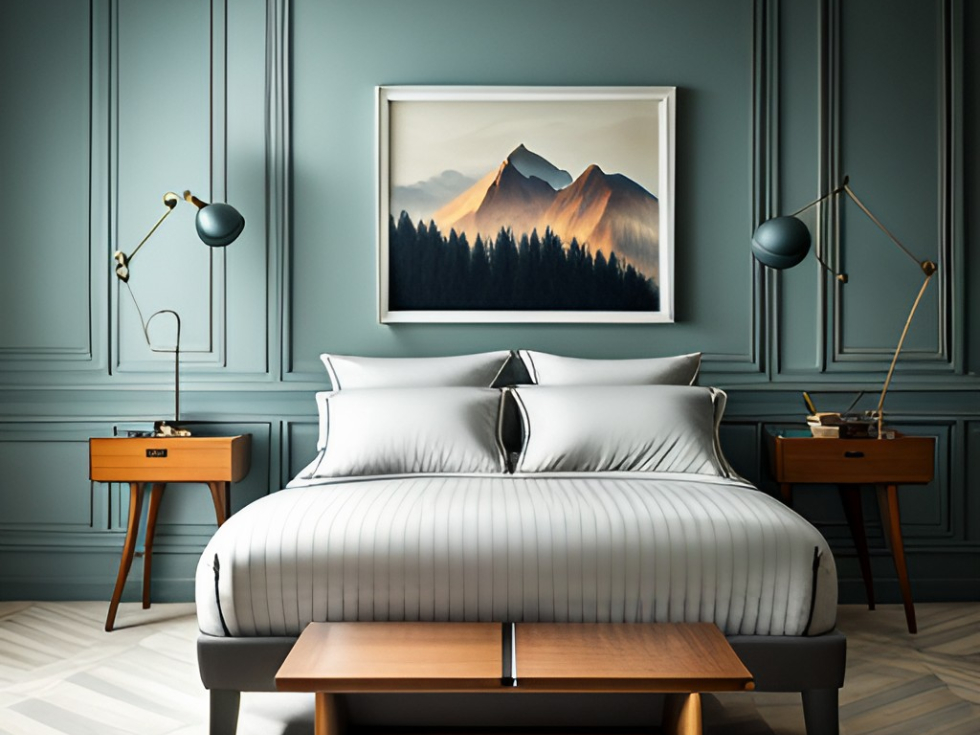 Feng shui bedroom decor with side table - Beautiful Homes