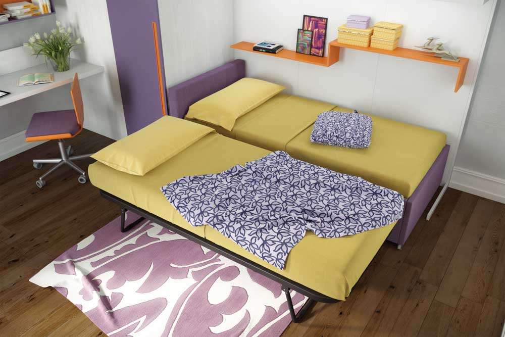 Bed design that is foldable & functional for a small bedroom design - Beautiful Homes
