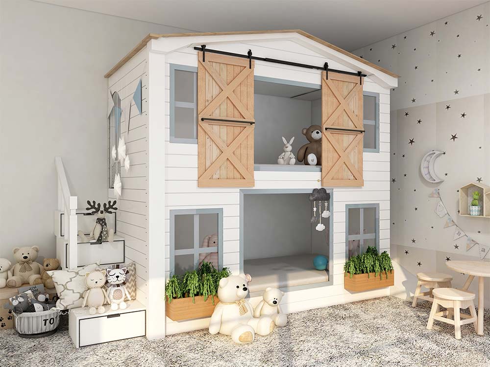 Setting up bunk bed games for your kids is an innovative way of decorating their bedroom - Beautiful Homes