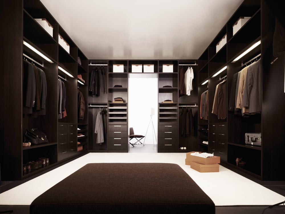 A blend of open & closed walk-in wardrobe design in your bedroom décor for best efficiency - Beautiful Homes
