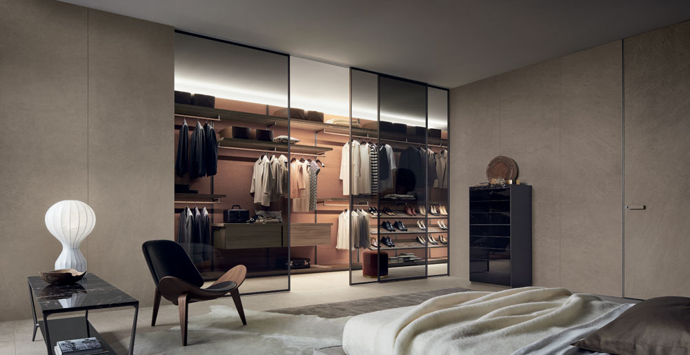 Give your walk-in wardrobe design an edge with lighting fixtures for the perfect bedroom design & décor - Beautiful Homes