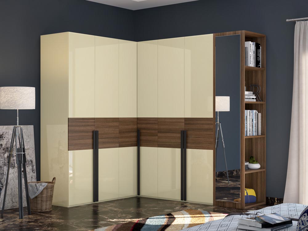 L shaped wardrobe design for your modern master bedroom interiors - Beautiful Homes