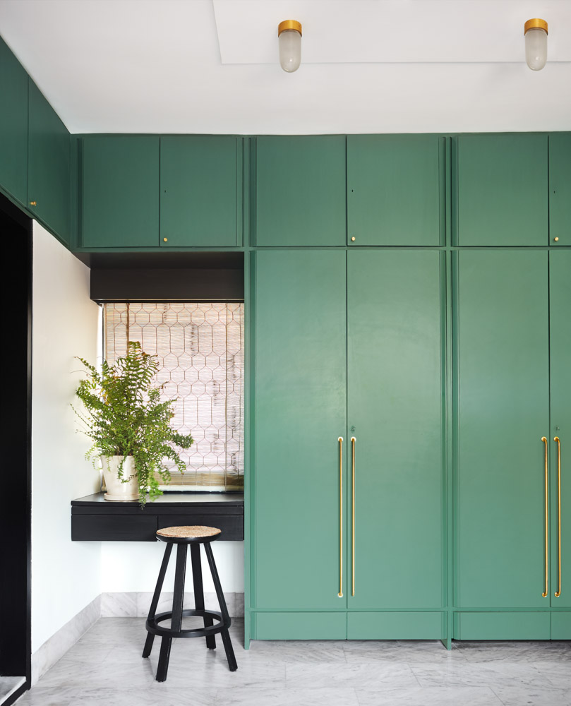 Bedroom Wardrobe Design Ideas In One Monochrome Tone Of Light Green – Beautiful Homes