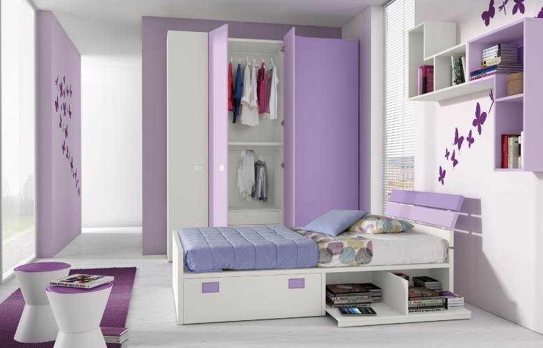 Lavender-themed kids bedroom interior design - Beautiful Homes