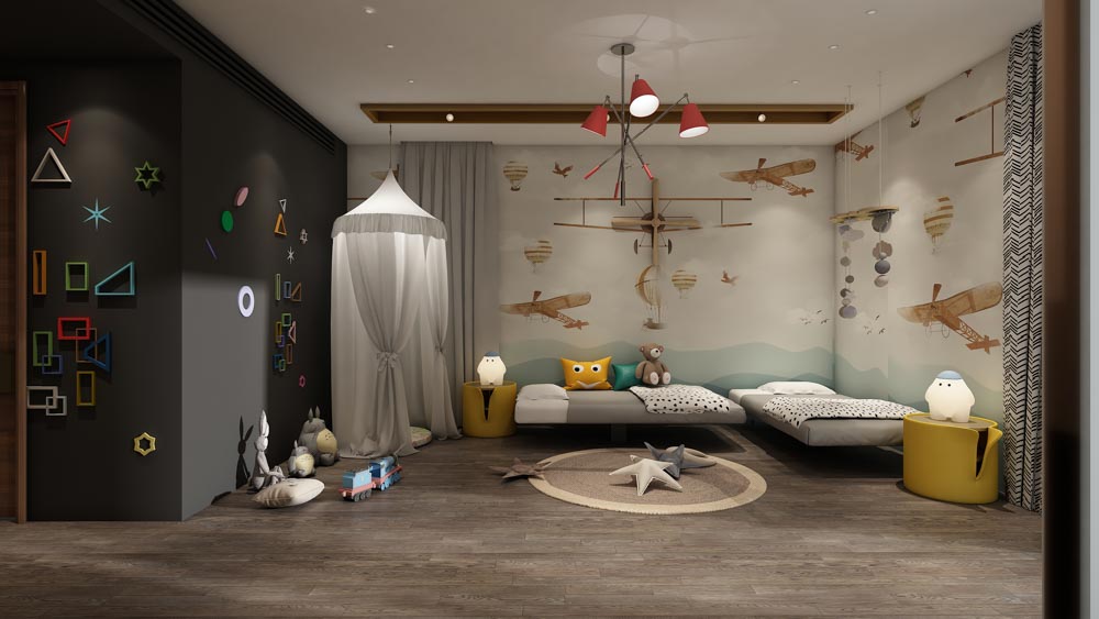 Children's bedrooms can be functional and expressive