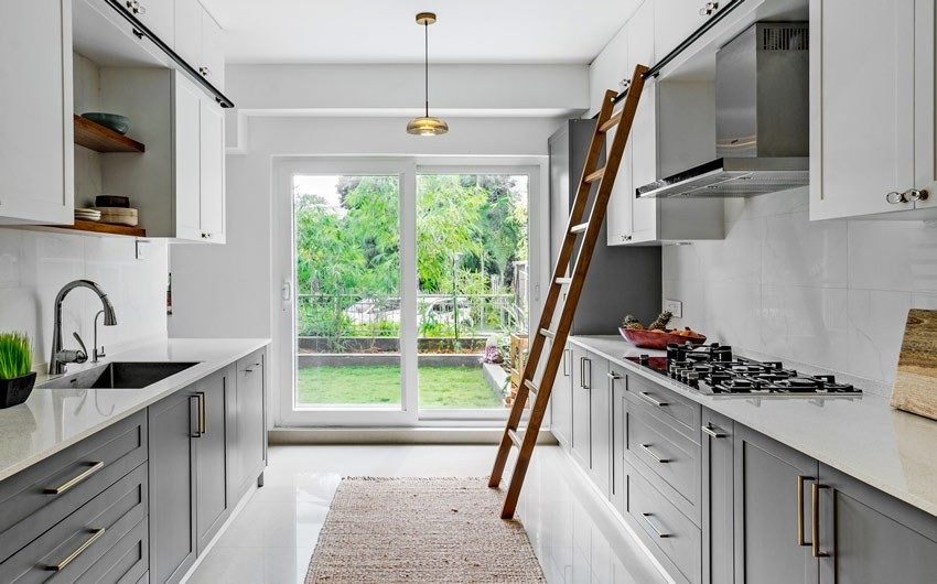 Use warm shades of grey & white for your modern kitchen interiors - Beautiful Homes