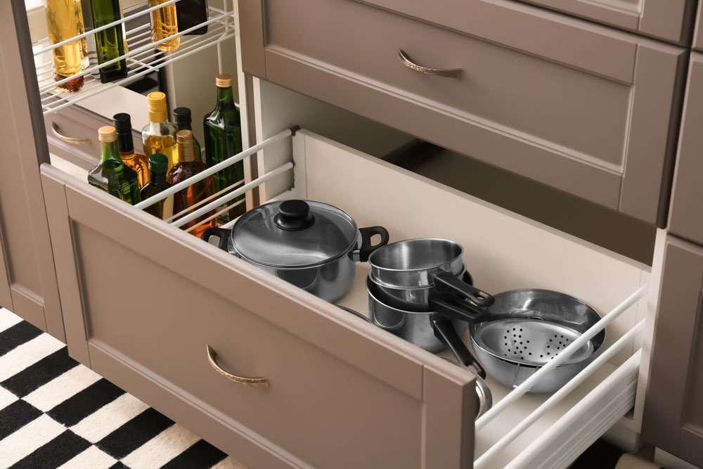 kitchen design with drawers
