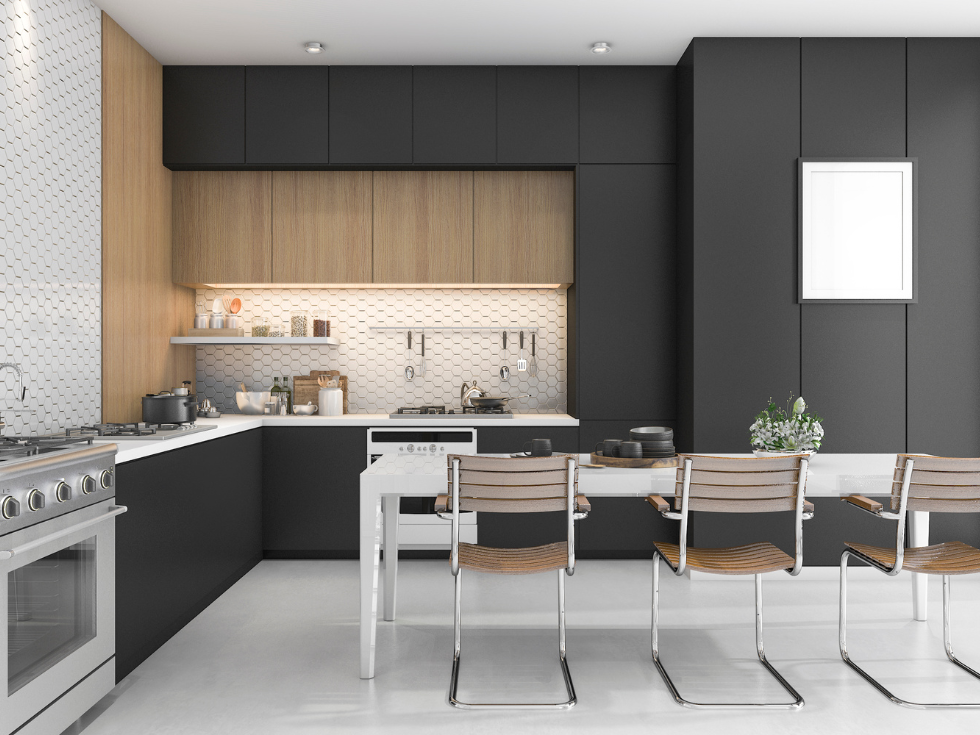 Black and Bold Kitchen Look- Beautiful Homes