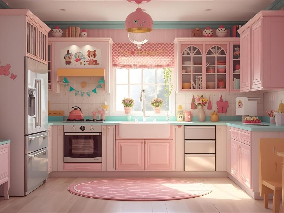 Modern pastel kitchen cupboard colour ideas - Beautiful Homes