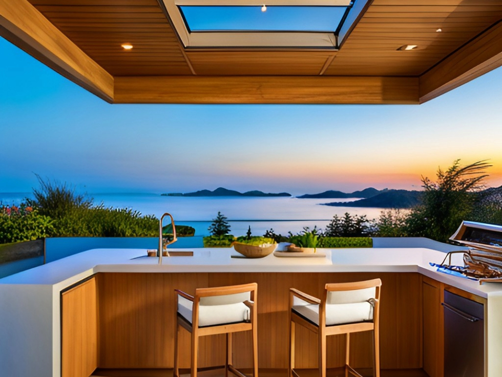 Coastal simple outdoor style kitchen design - Beautiful Homes