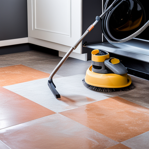 Red & white kitchen floor tiles design – Beautiful Homes