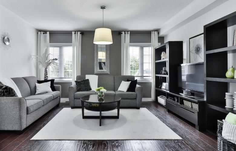 Monochrome paint colour combination for your living room - Beautiful Homes